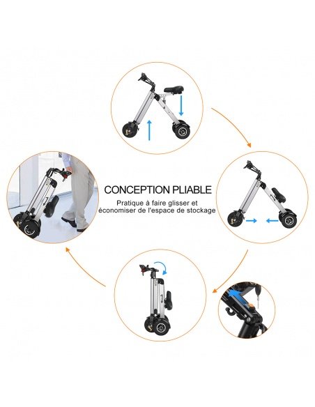 MATE 4 E-Scooter mit 3 Rädern, klappbar, 16 kg, herausnehmbarer Akku – ultraleichtes Elektro-Dreirad für Menschen mit eingeschränkter Mobilität – Bild 20