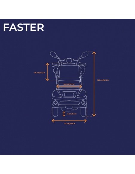 Elektromobil für Menschen mit eingeschränkter Mobilität mit Schutzhülle VELECO FASTER 1000 Watt – Bild 5