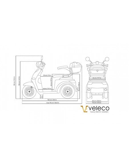 Veleco Cristal Elektromobil für Menschen mit eingeschränkter Mobilität und Senioren, 1000 Watt – Bild 9