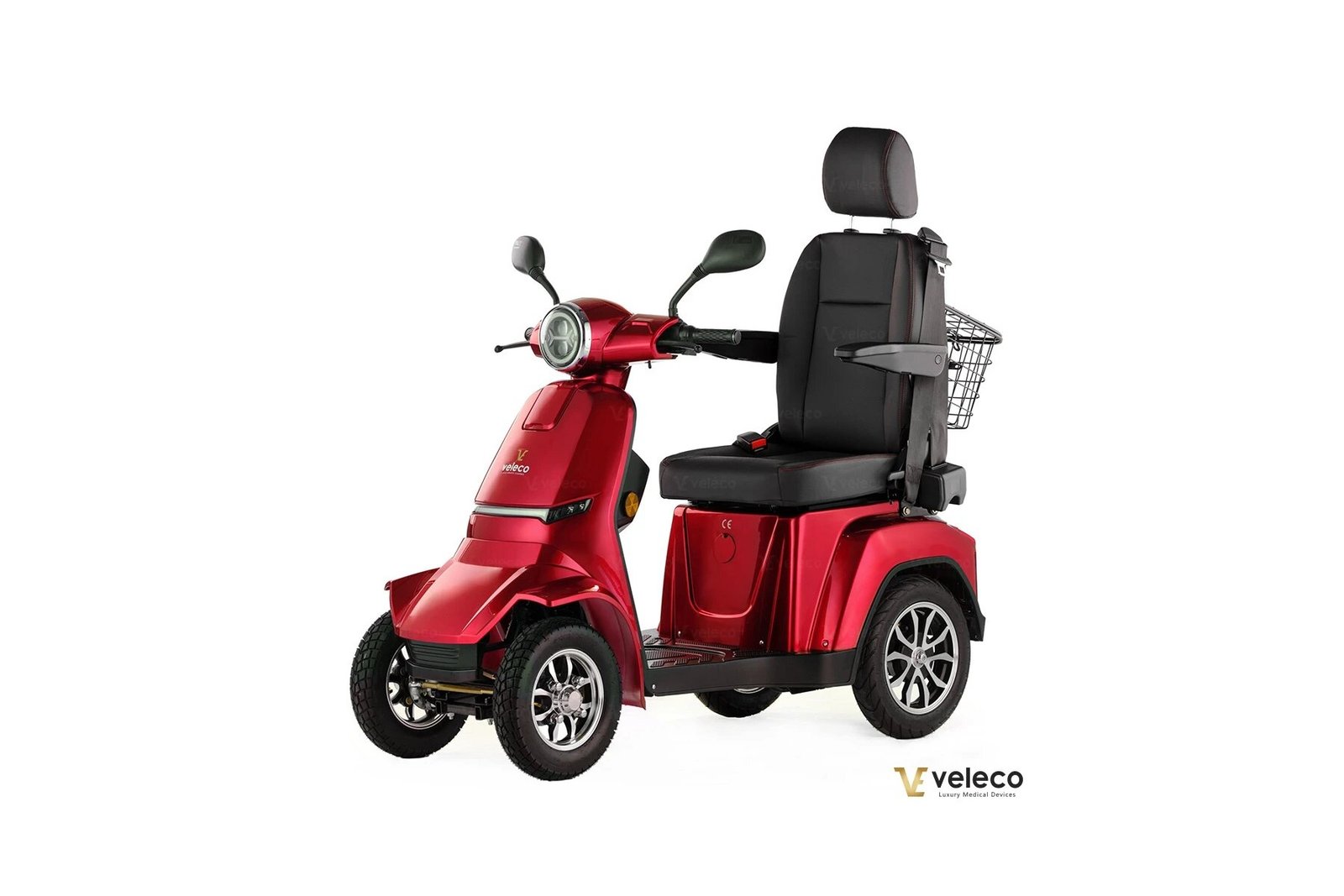 Veleco Gravis Elektromobil für Senioren, Menschen mit eingeschränkter Mobilität und Behinderung, mit komfortablem Sitz und Rückenlehne